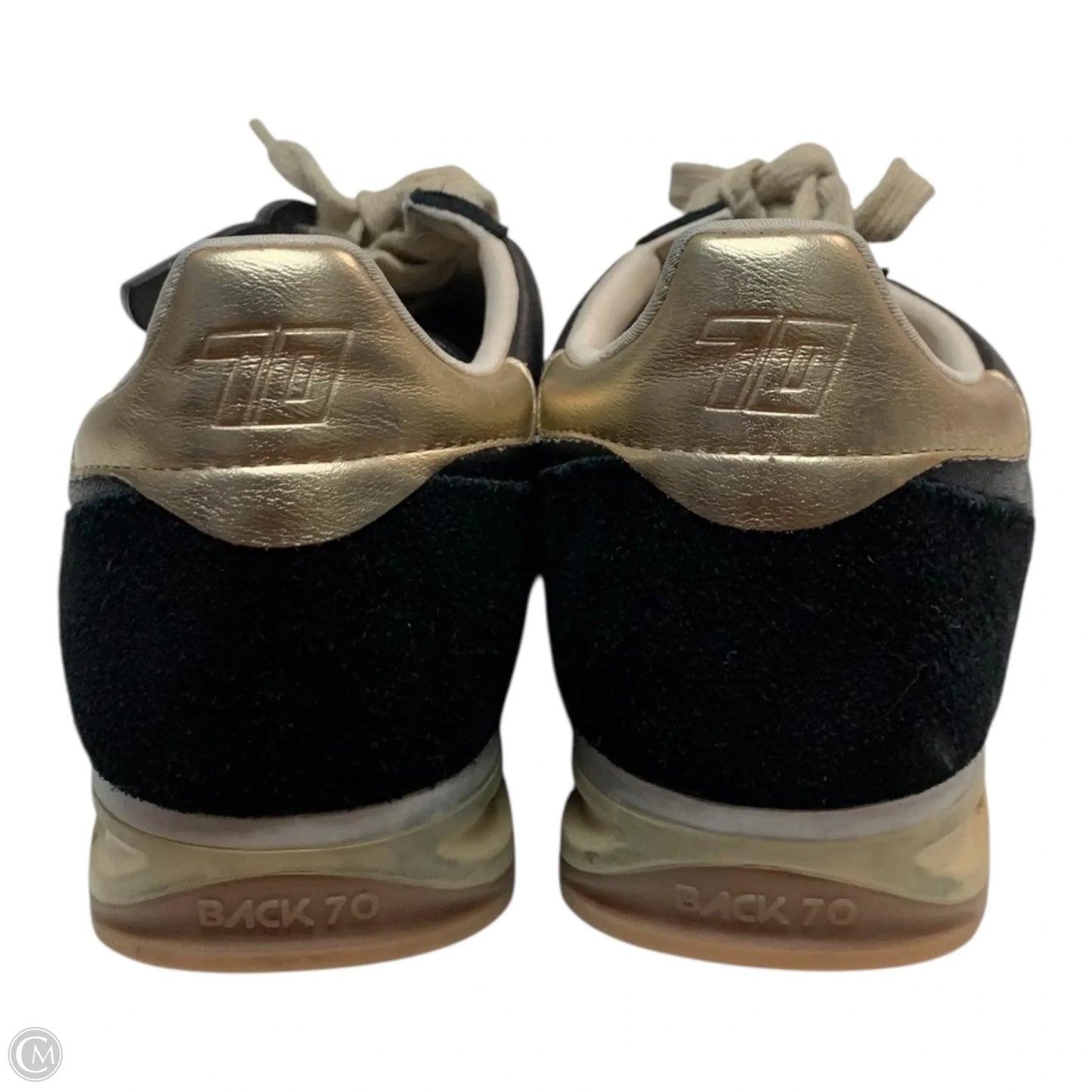 Shoes Sneakers By Back 70 In Black & Gold, Size: 9
