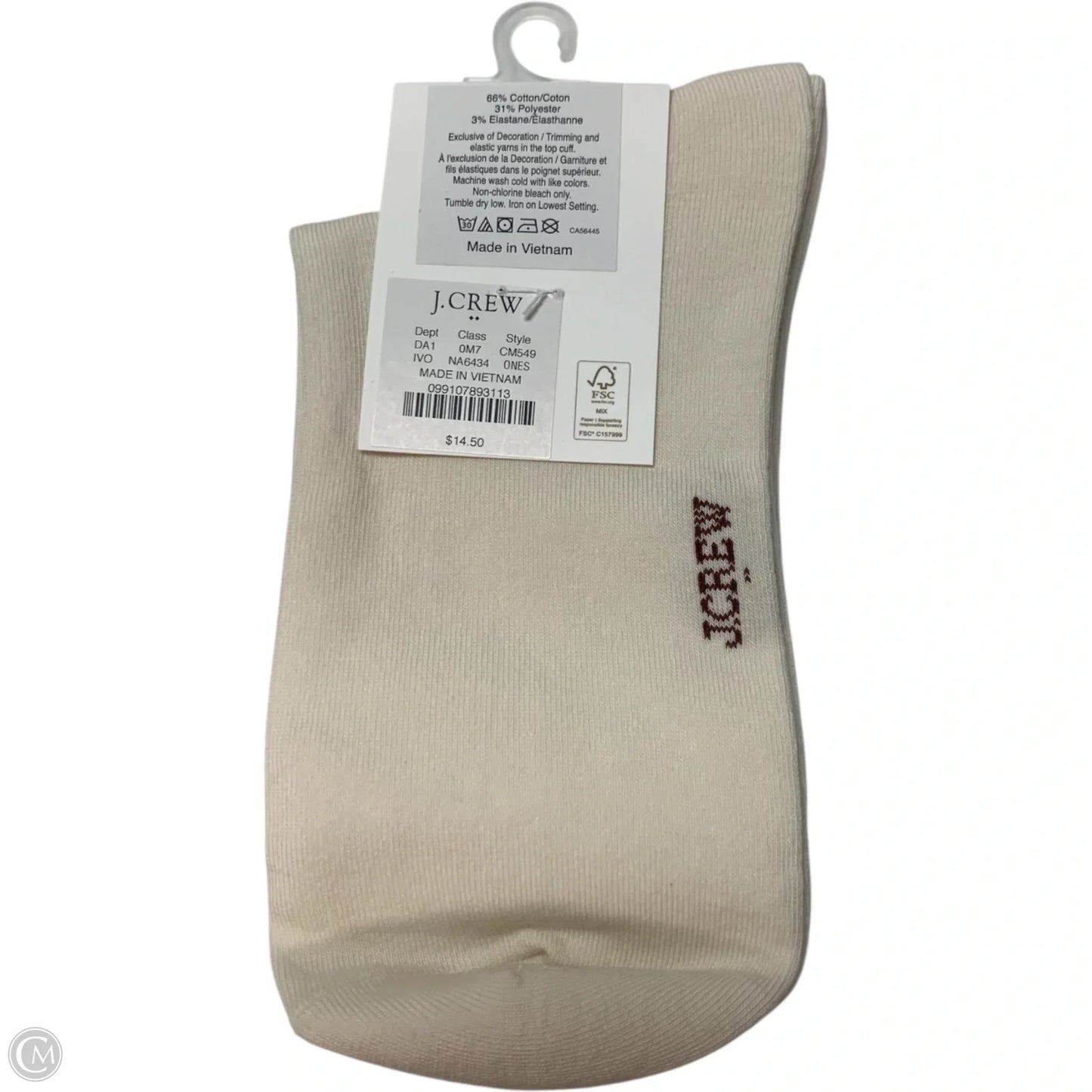 Socks By J. Crew In Ivory, Size: S