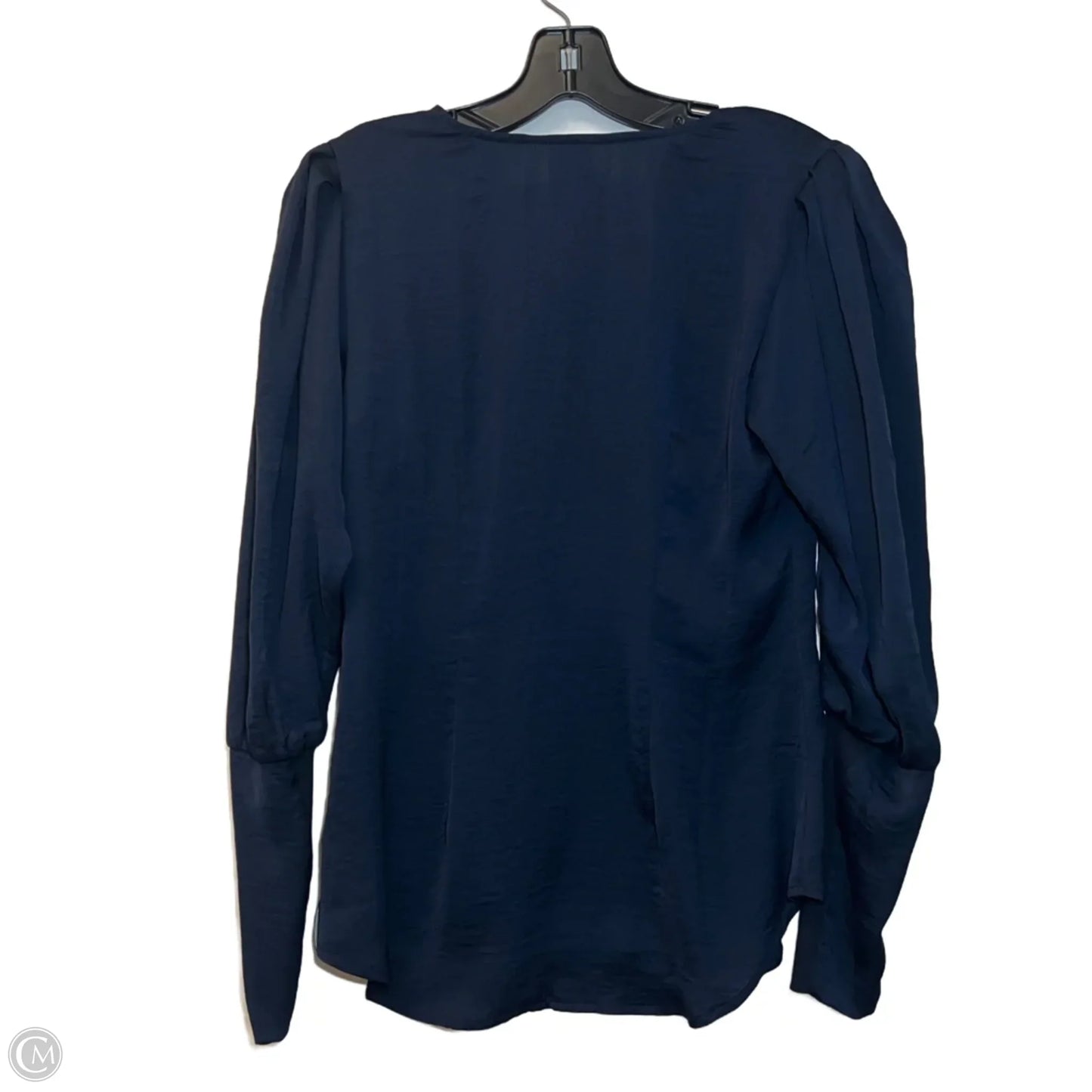 Blouse Long Sleeve By Cabi In Navy, Size: Xs
