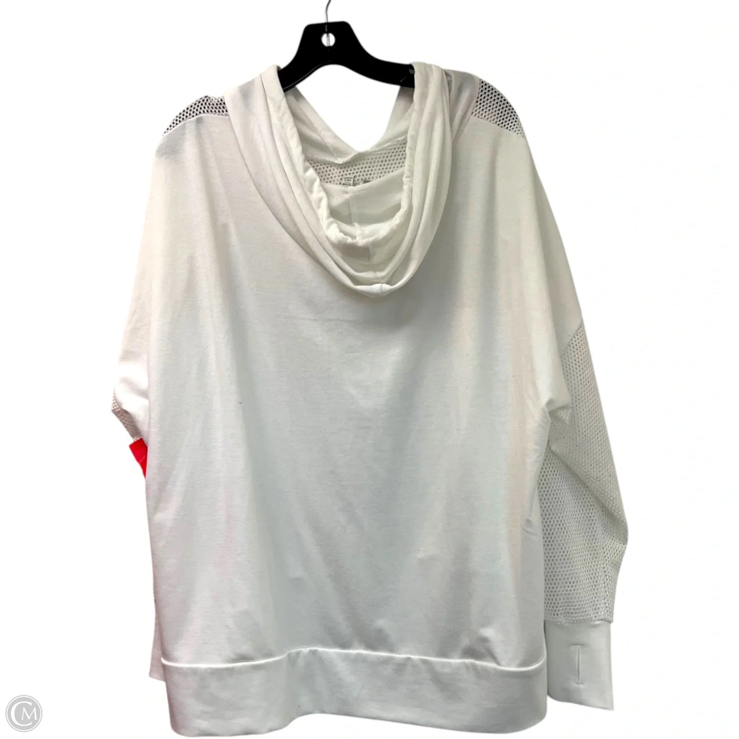 Sweatshirt Hoodie By Cato In White, Size: 3x