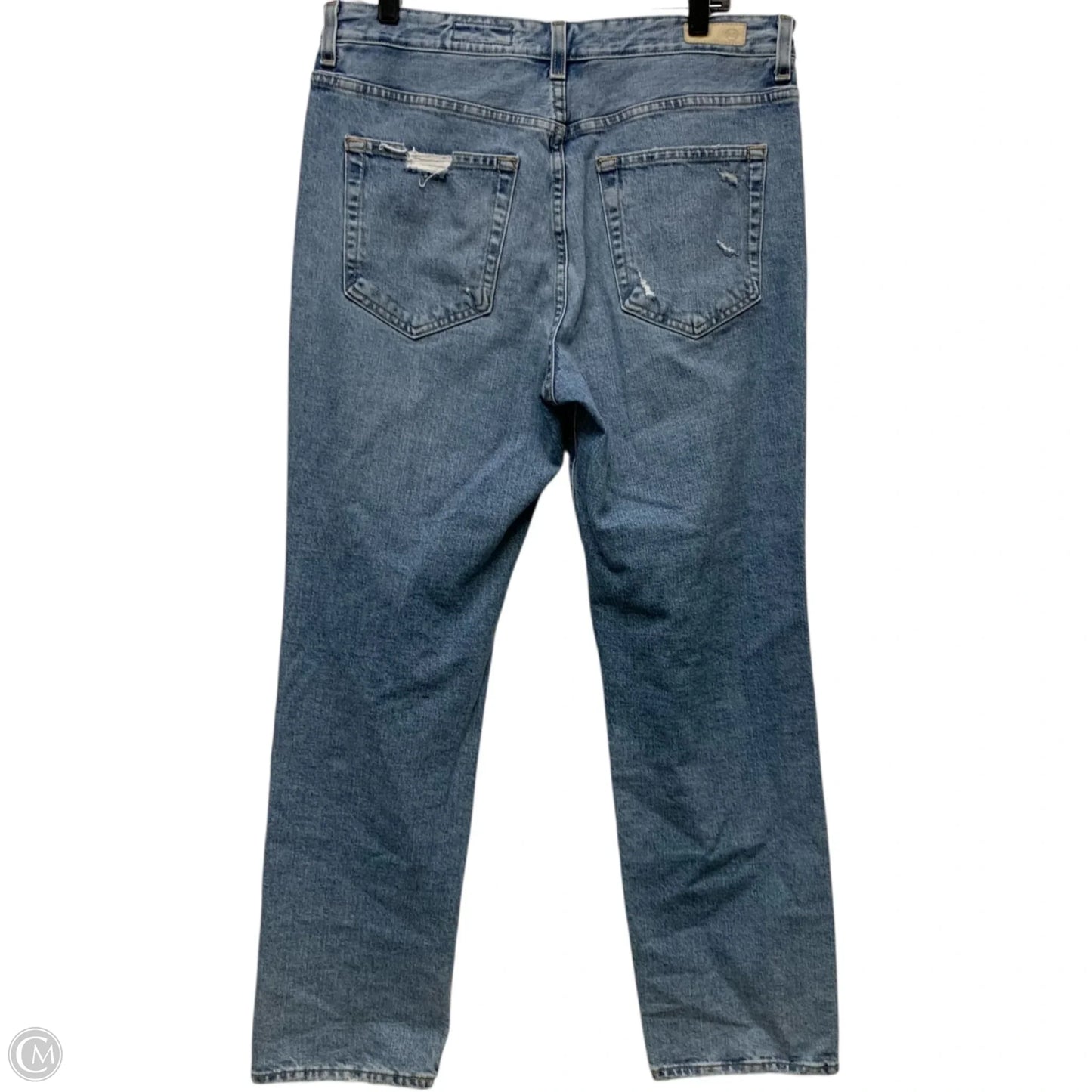 Jeans Straight By Adriano Goldschmied In Blue Denim, Size: 14