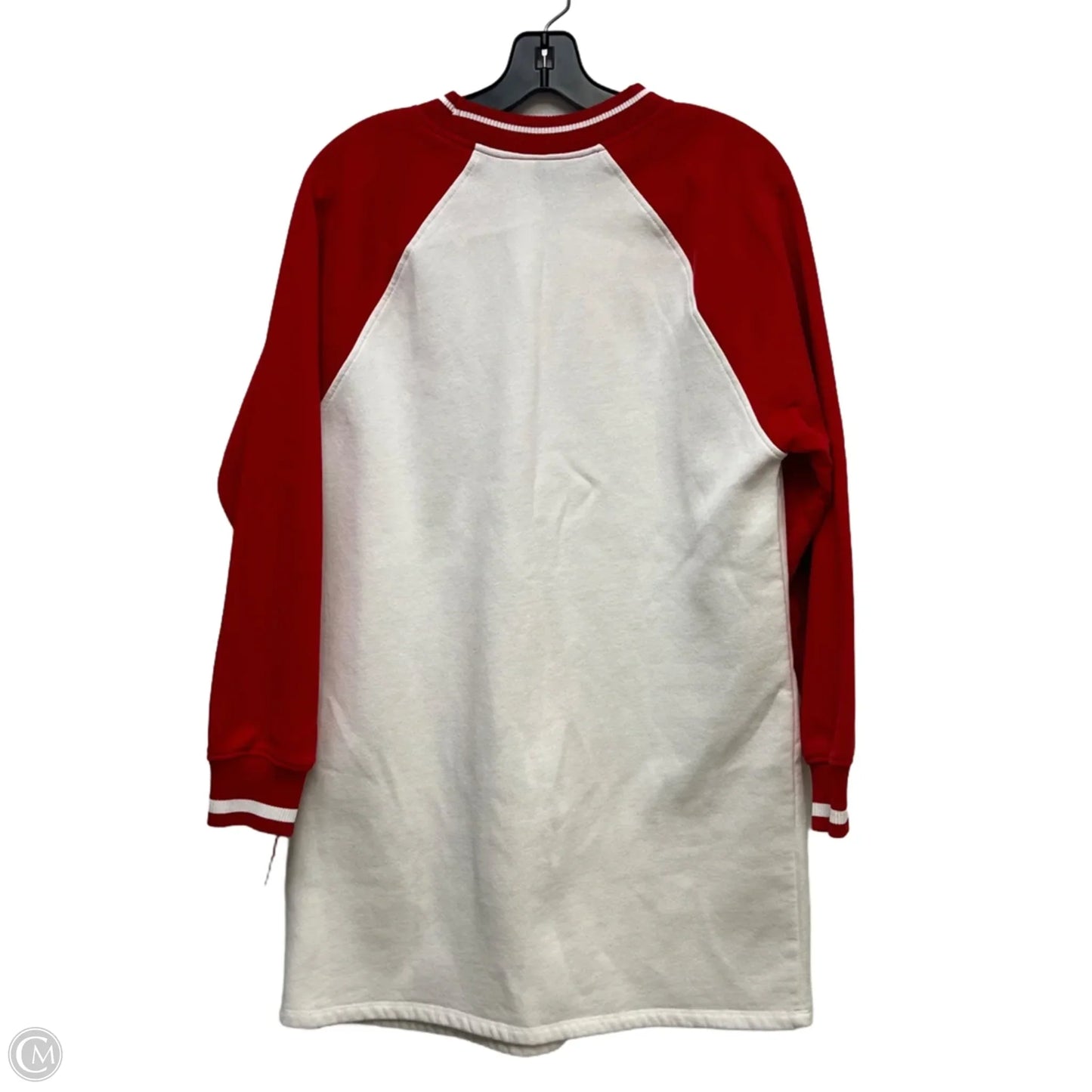 Dress Sweater By Divided In Red & White, Size: S