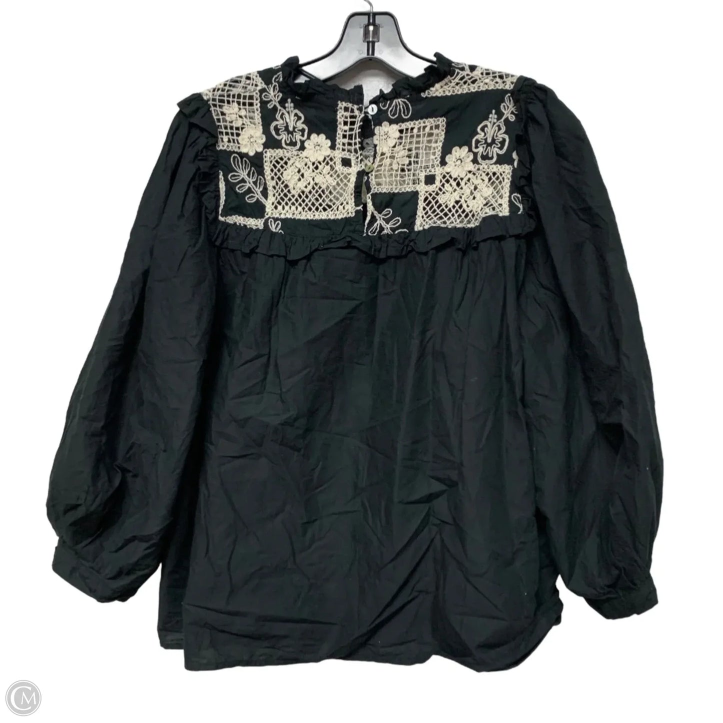 Top Long Sleeve By Entro In Black, Size: L