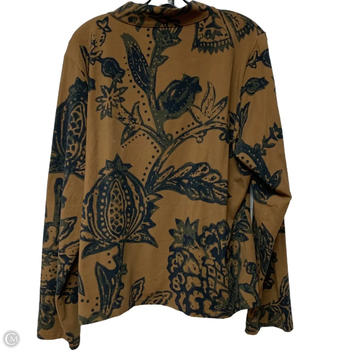 Top Long Sleeve Designer By Spartina In Brown, Size: Xxl