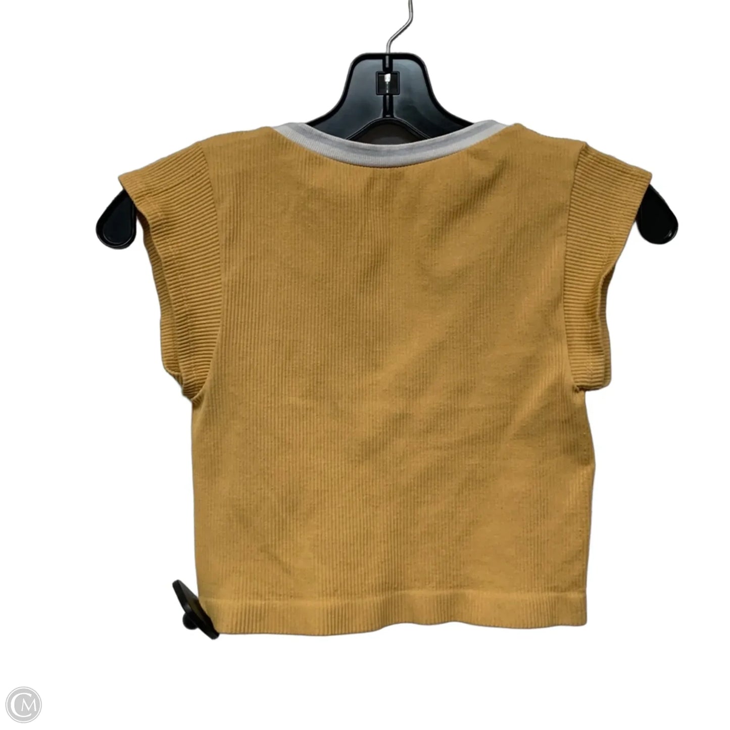 Top Short Sleeve By Out From Under In Yellow, Size: M