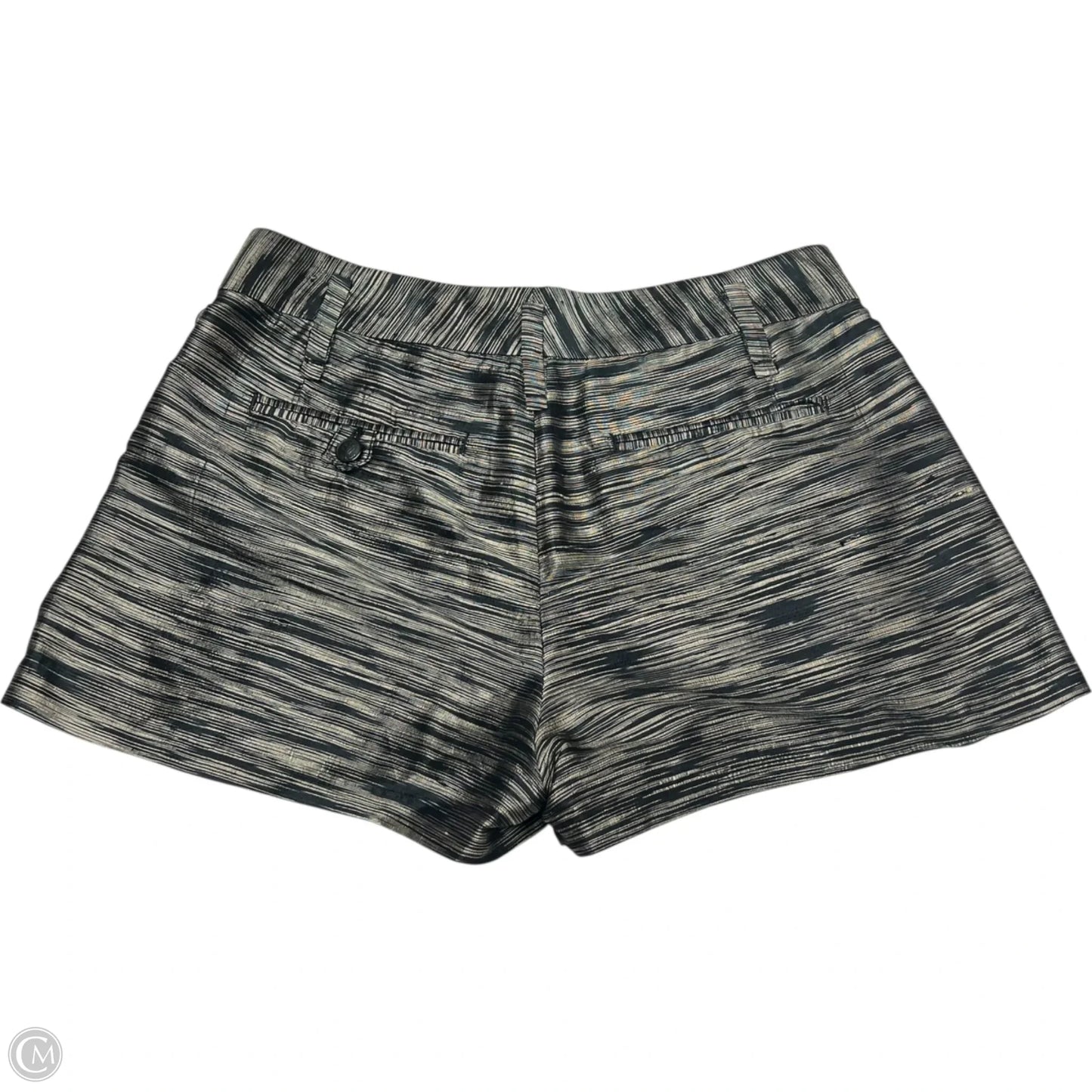 Shorts Designer By Rag And Bone In Black & Gold, Size: 2