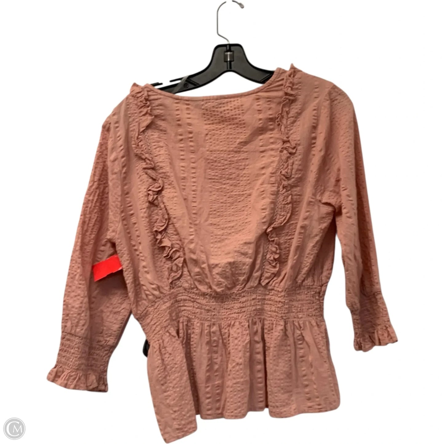 Top Long Sleeve By MAX In Pink, Size: Xl