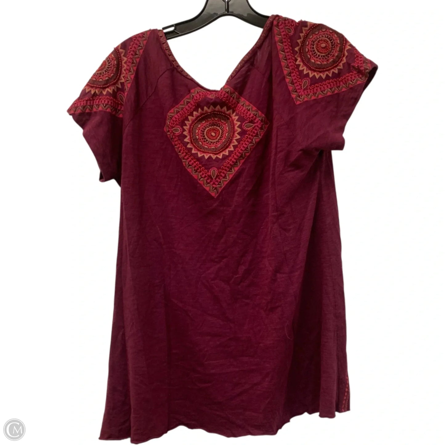 Top Short Sleeve By Free People In Purple, Size: M