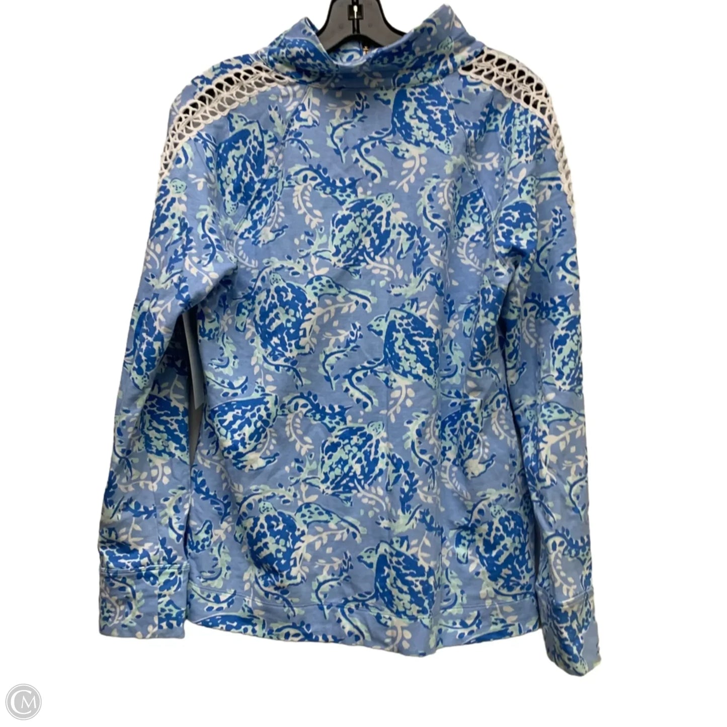 Sweatshirt Designer By Lilly Pulitzer In Blue & White, Size: L