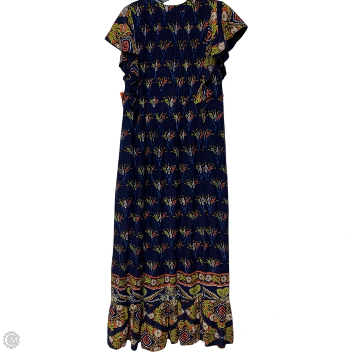 Dress Casual Maxi By Anthropologie In Blue & Orange, Size: S