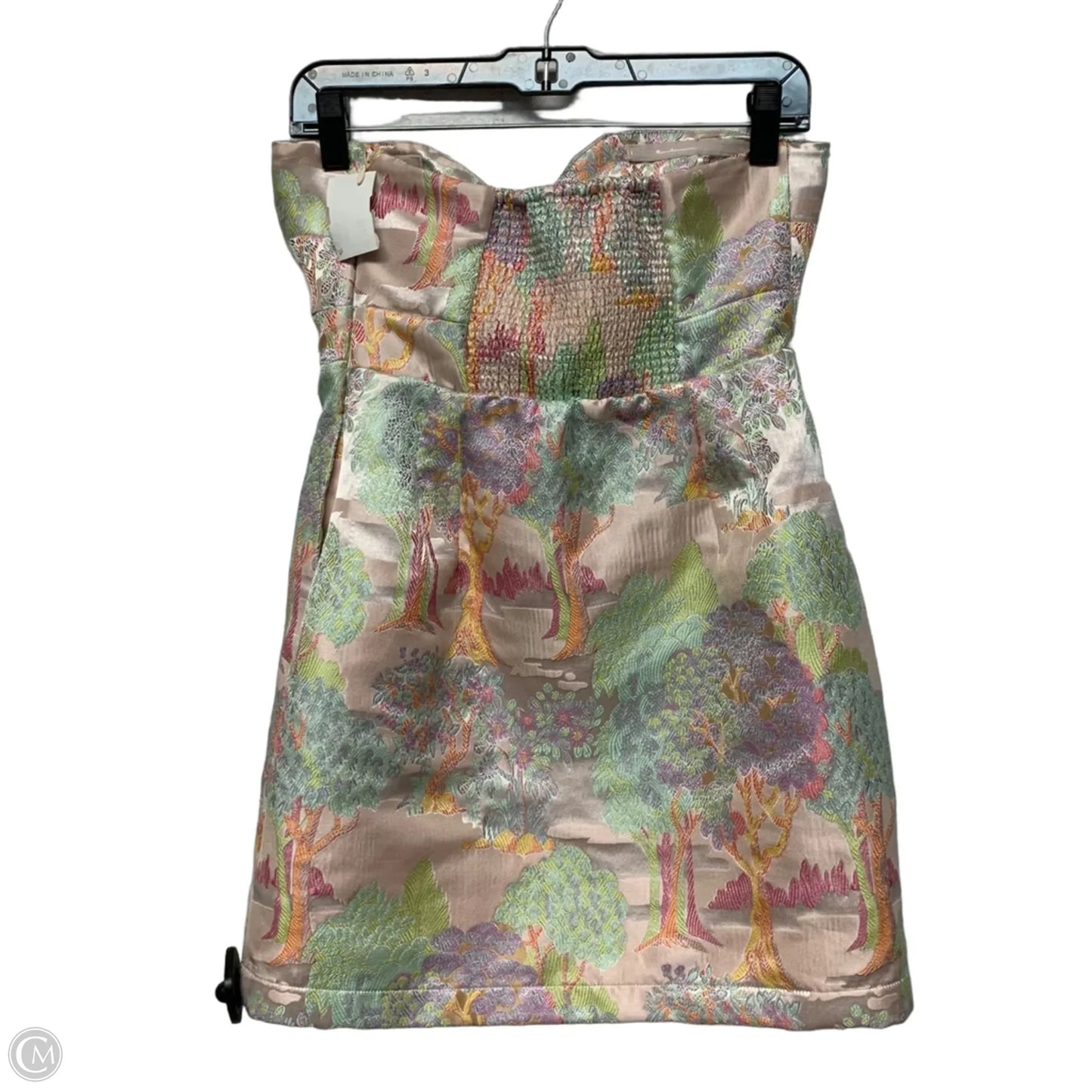Dress Casual Short By Maeve In Green & Pink, Size: S