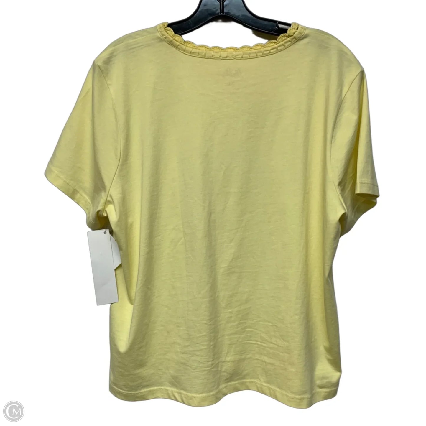 Top Short Sleeve Designer By Lilly Pulitzer In Yellow, Size: Xl