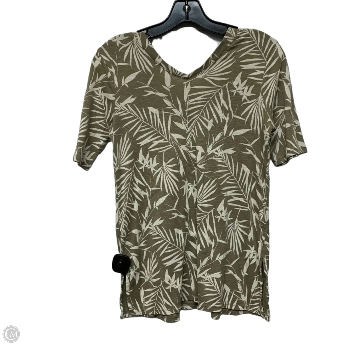 Top Short Sleeve By J. Jill In Green & White, Size: Xsp