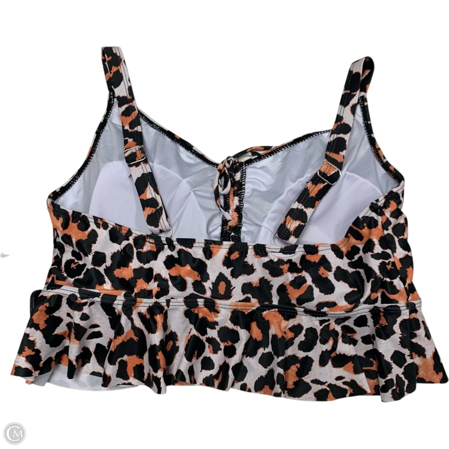 Swimsuit Top By DACI In Black & Orange, Size: Xl