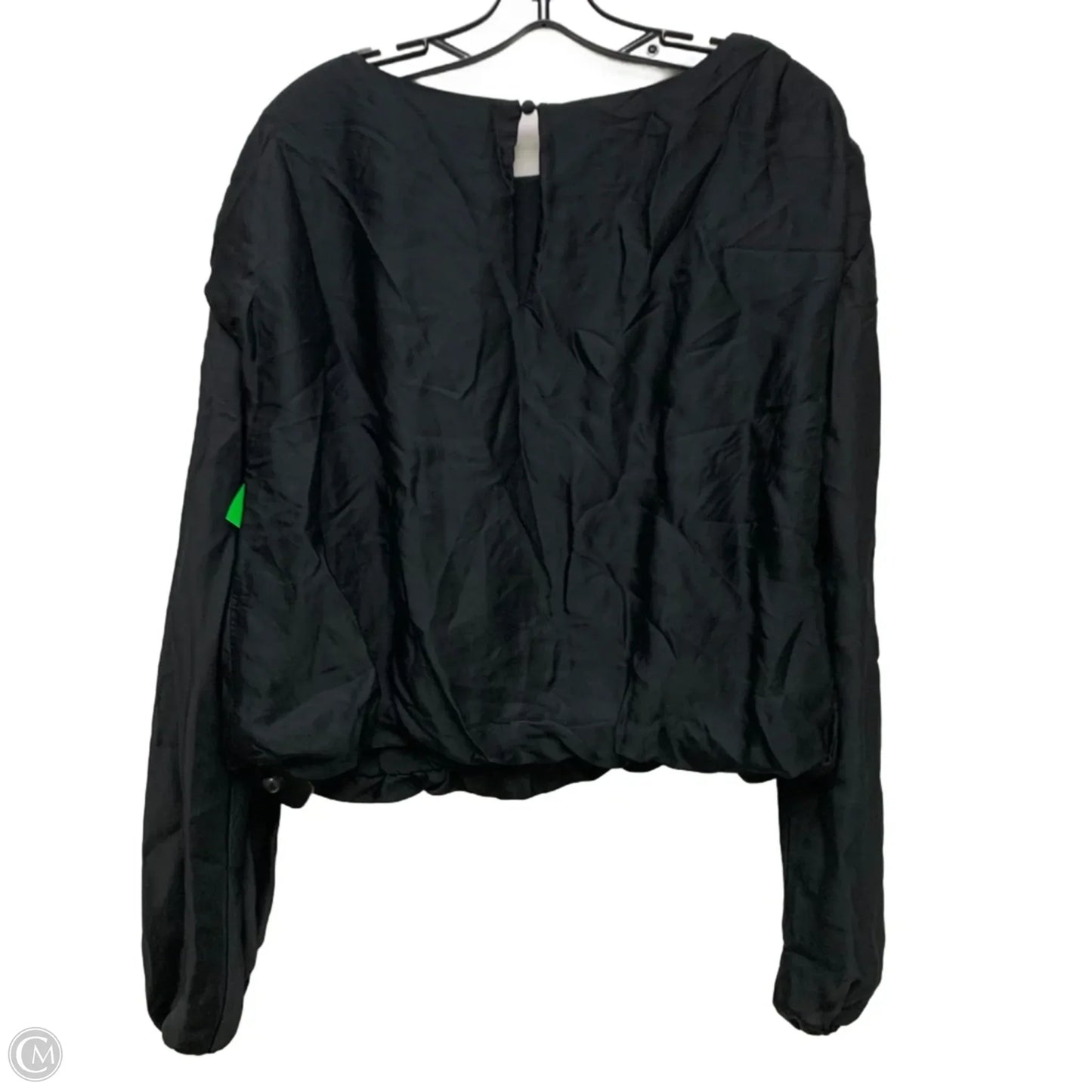 Blouse Long Sleeve By Anthropologie In Black, Size: M