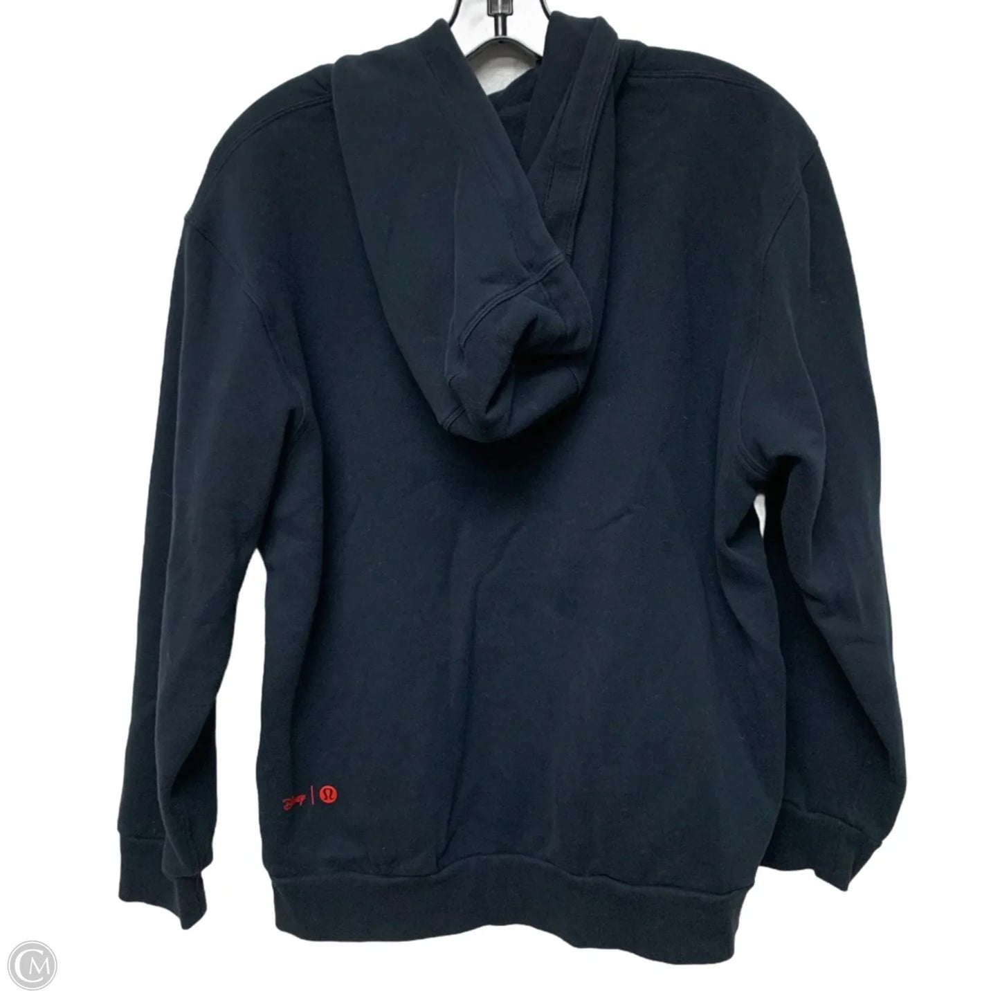 Athletic Sweatshirt Hoodie By Lululemon In Black & Blue, Size: S