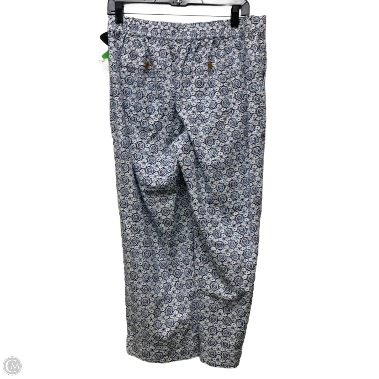 Pants Linen By Talbots In Blue & White, Size: 8