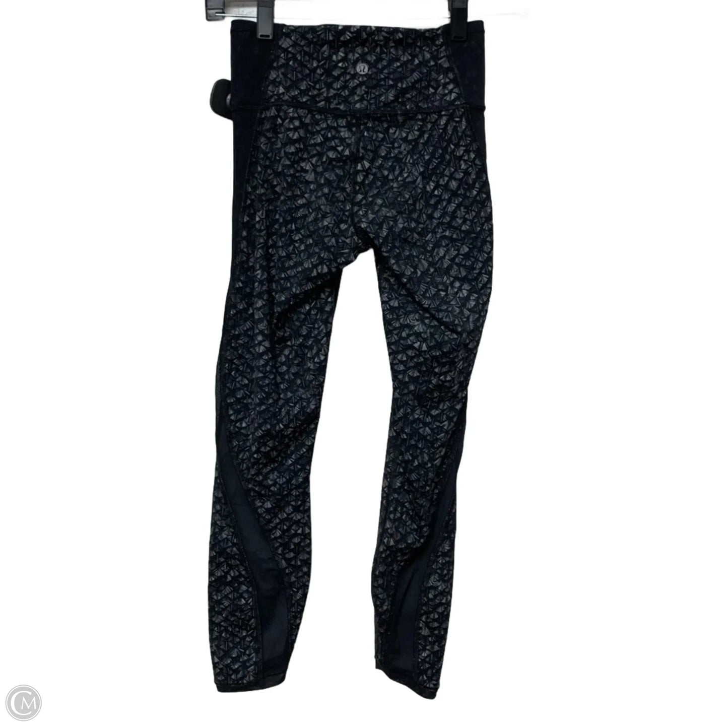 Athletic Leggings By Lululemon In Black & Grey, Size: S