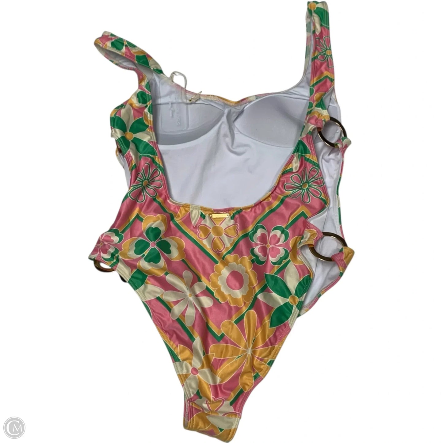 Swimsuit By Watercolors In Green & Pink, Size: S