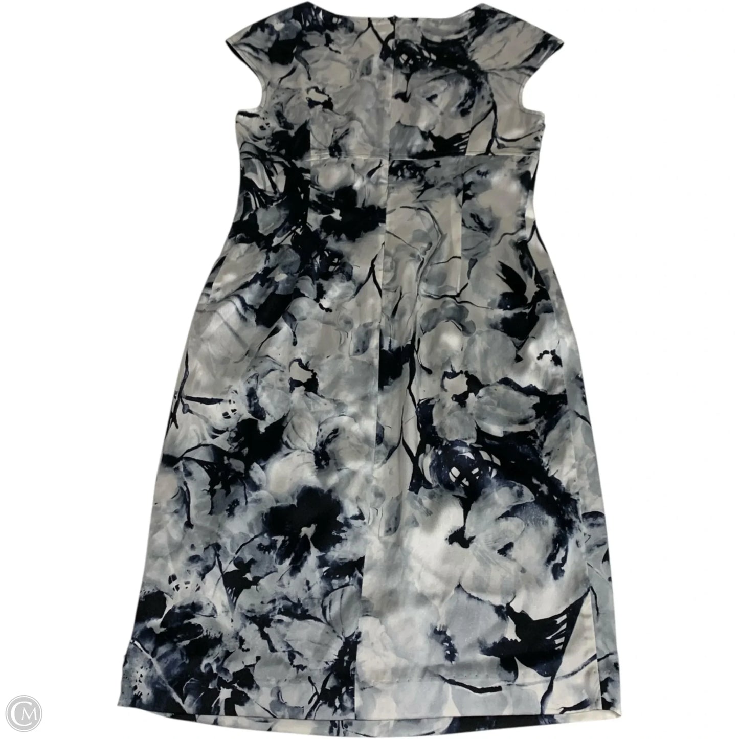 Dress Luxury Designer By St John Collection In Blue & Grey, Size: S