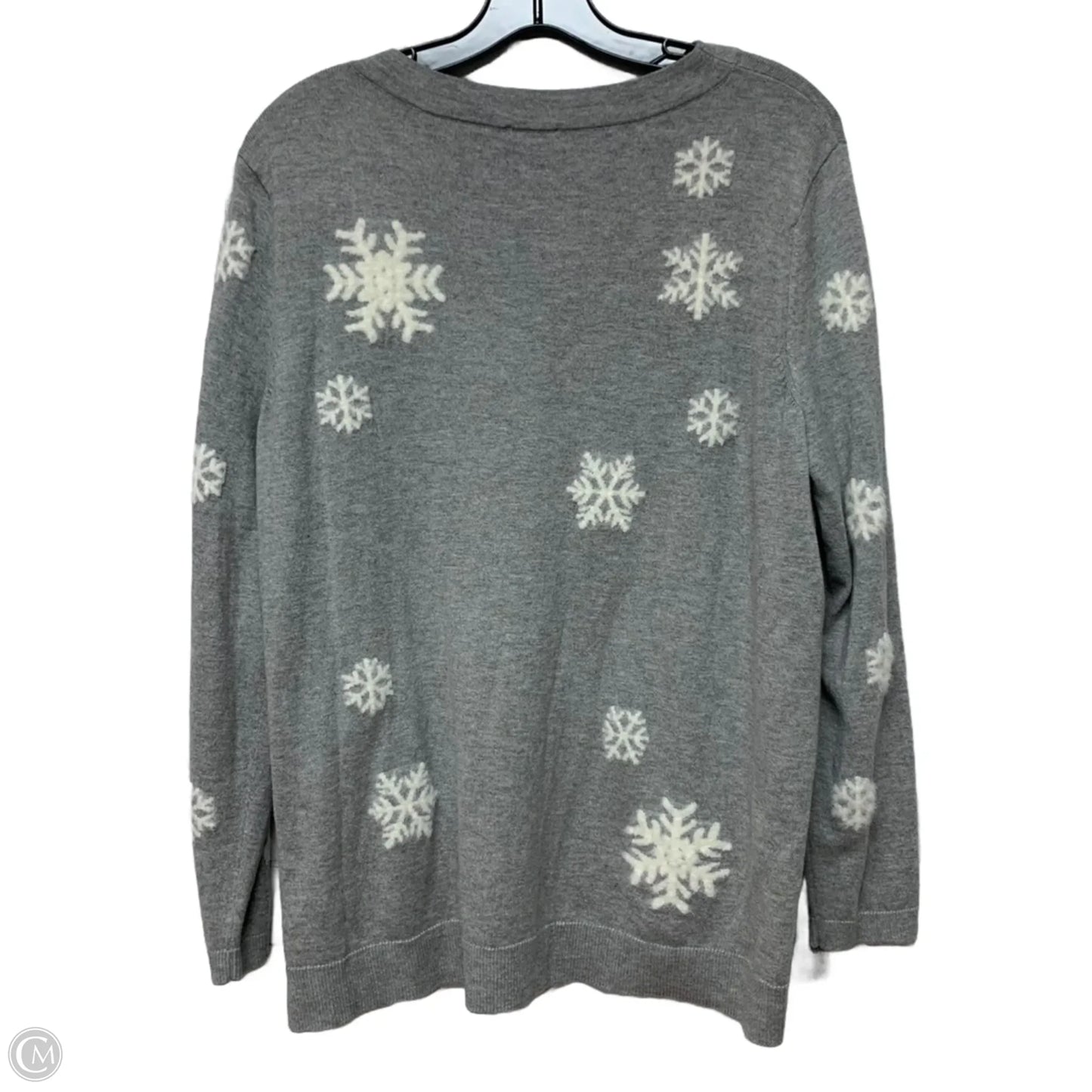Top Long Sleeve By Talbots In Grey, Size: L
