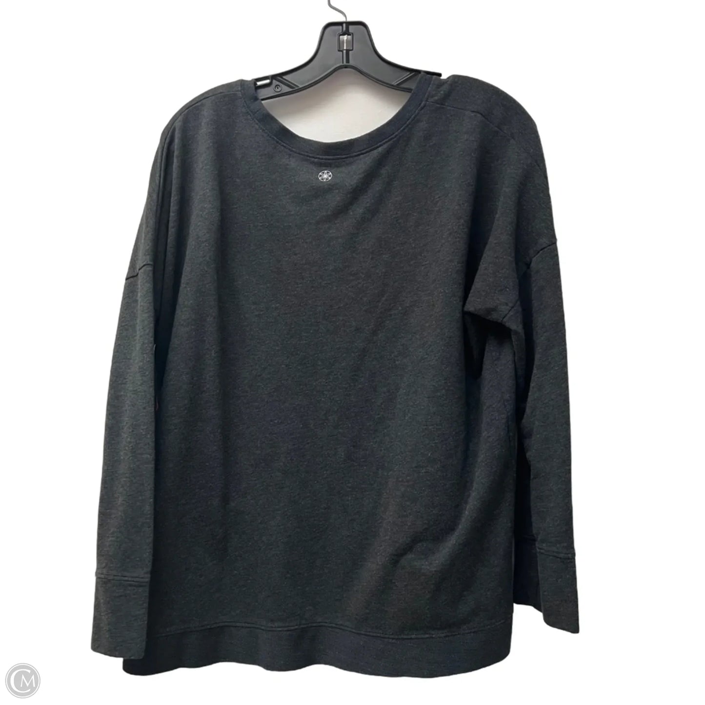 Athletic Top Long Sleeve Crewneck By Gaiam In Grey, Size: Xl