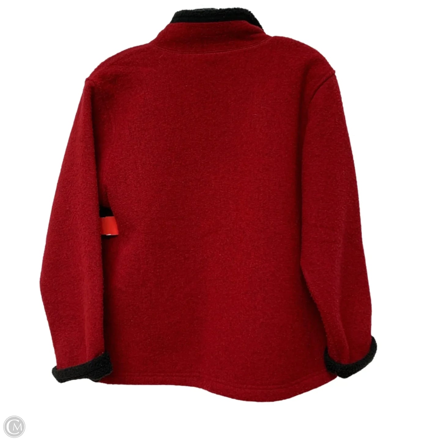 Jacket Faux Fur & Sherpa By Talbots In Black & Red, Size: M