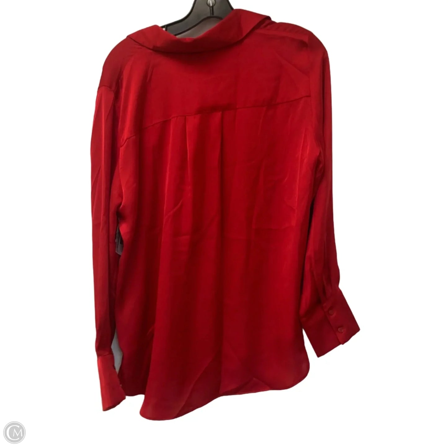 Blouse Long Sleeve By H&m In Red, Size: M