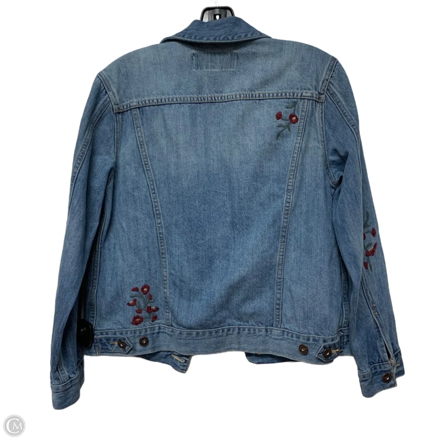 Jacket Denim By Lucky Brand In Blue Denim, Size: M