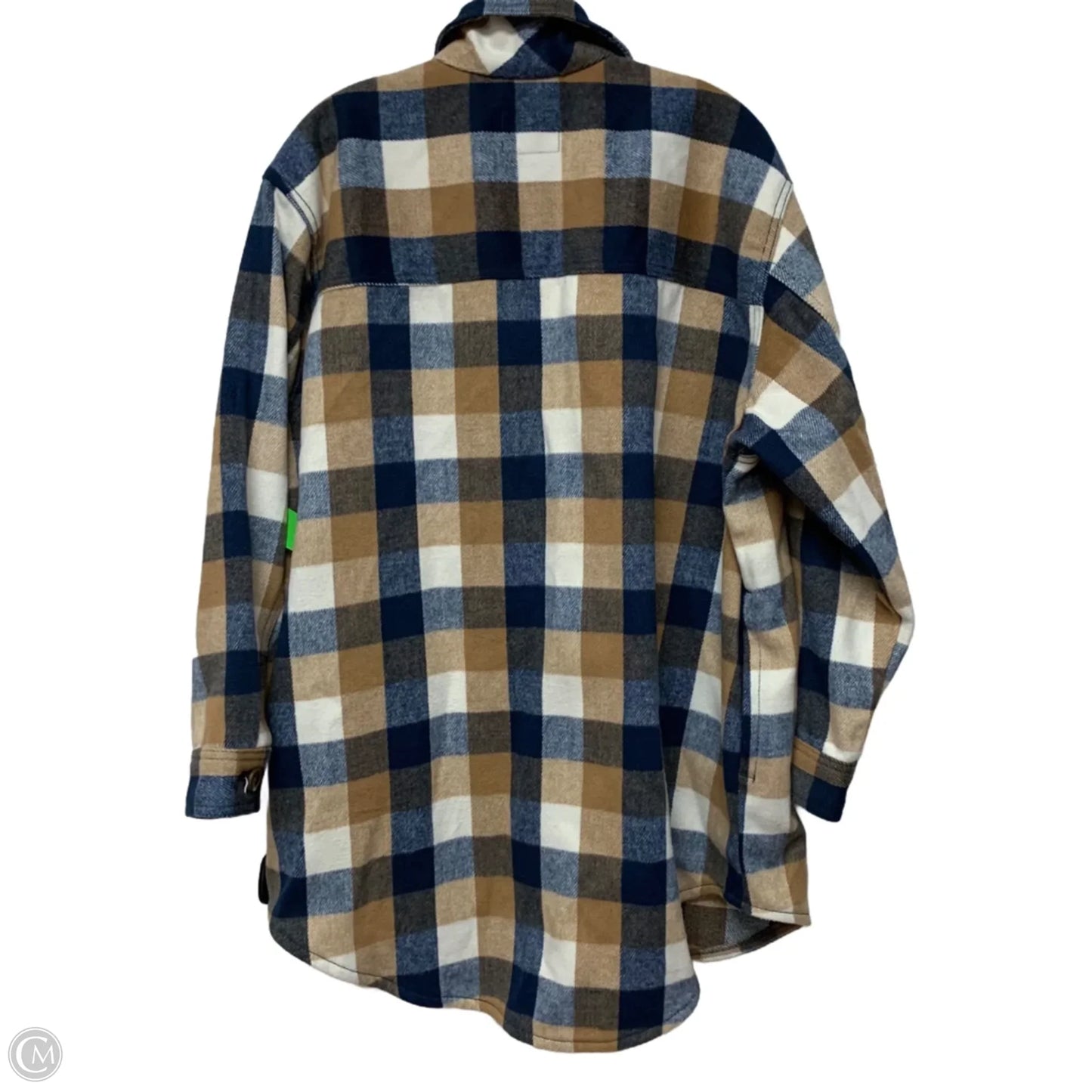 Jacket Shirt By Old Navy In Blue & Brown, Size: Xl