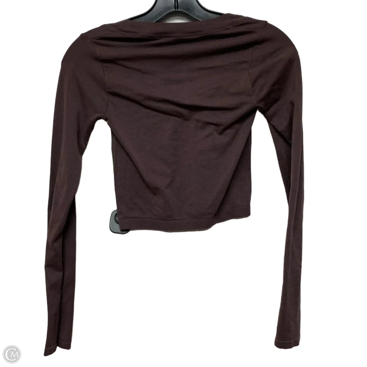 Athletic Top Long Sleeve Crewneck By Free People In Brown, Size: Xs
