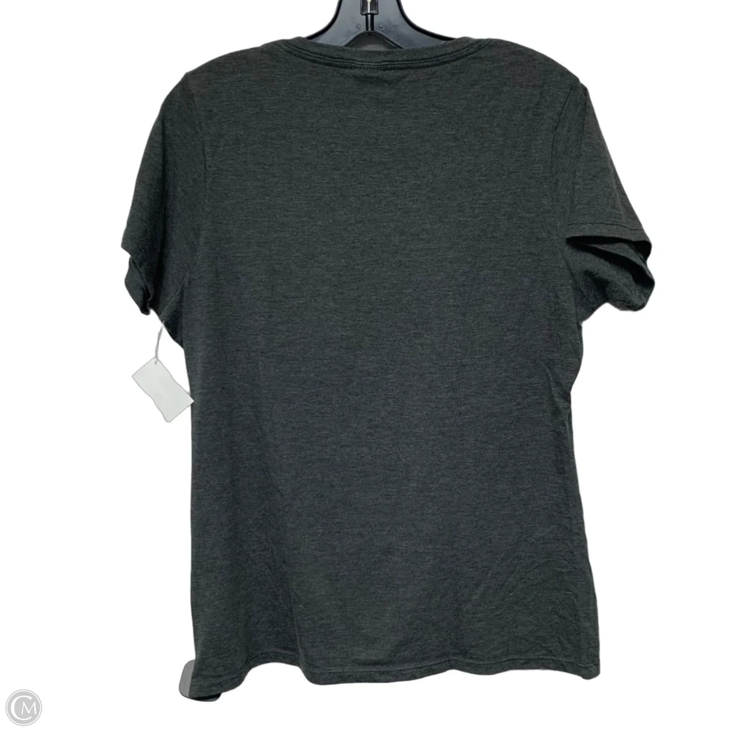 Top Short Sleeve By Port & Company In Grey, Size: L