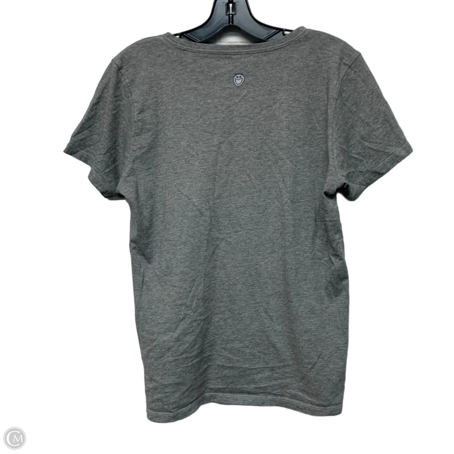 Top Short Sleeve By Life Is Good In Grey, Size: M