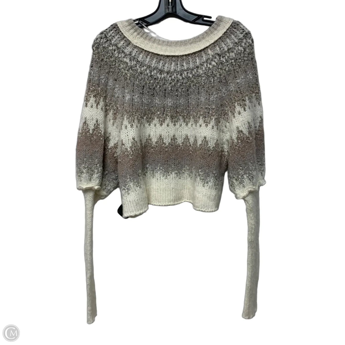 Sweater By Free People In Grey & White, Size: Xs