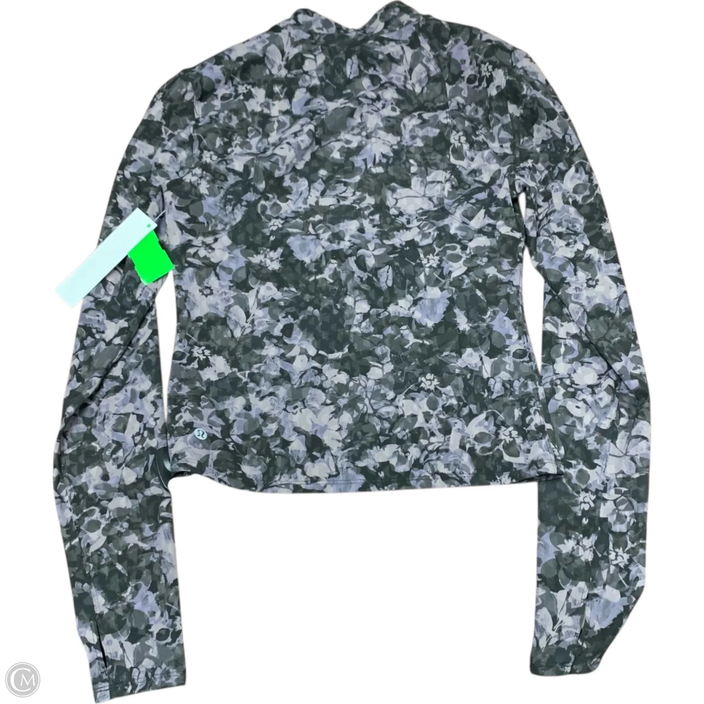 Athletic Jacket By Lululemon In Black & Purple, Size: M