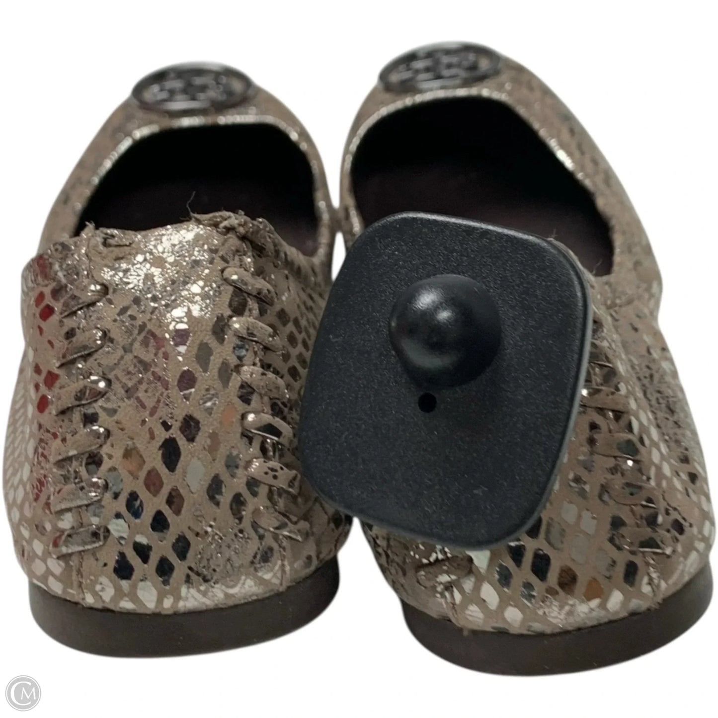 Shoes Designer By Tory Burch In Brown & Silver, Size: 8