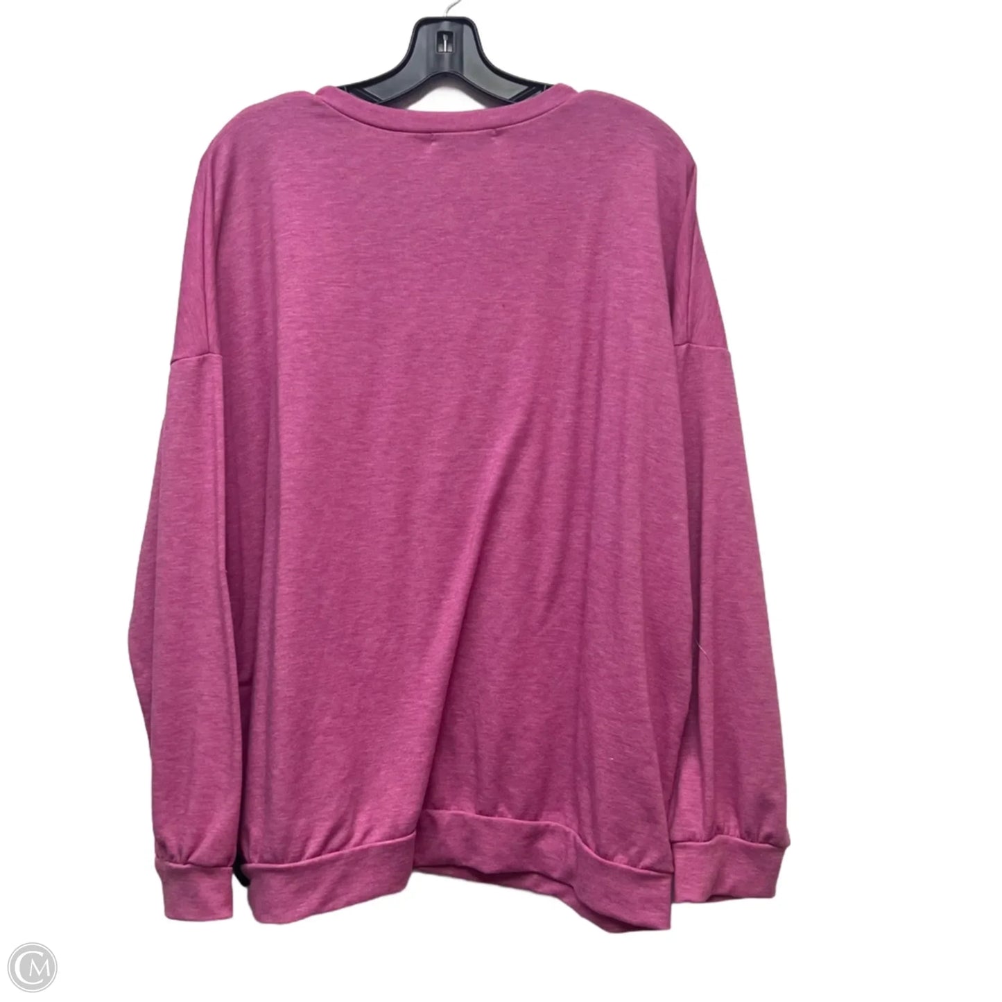 Sweatshirt Crewneck By Gilli In Pink, Size: L