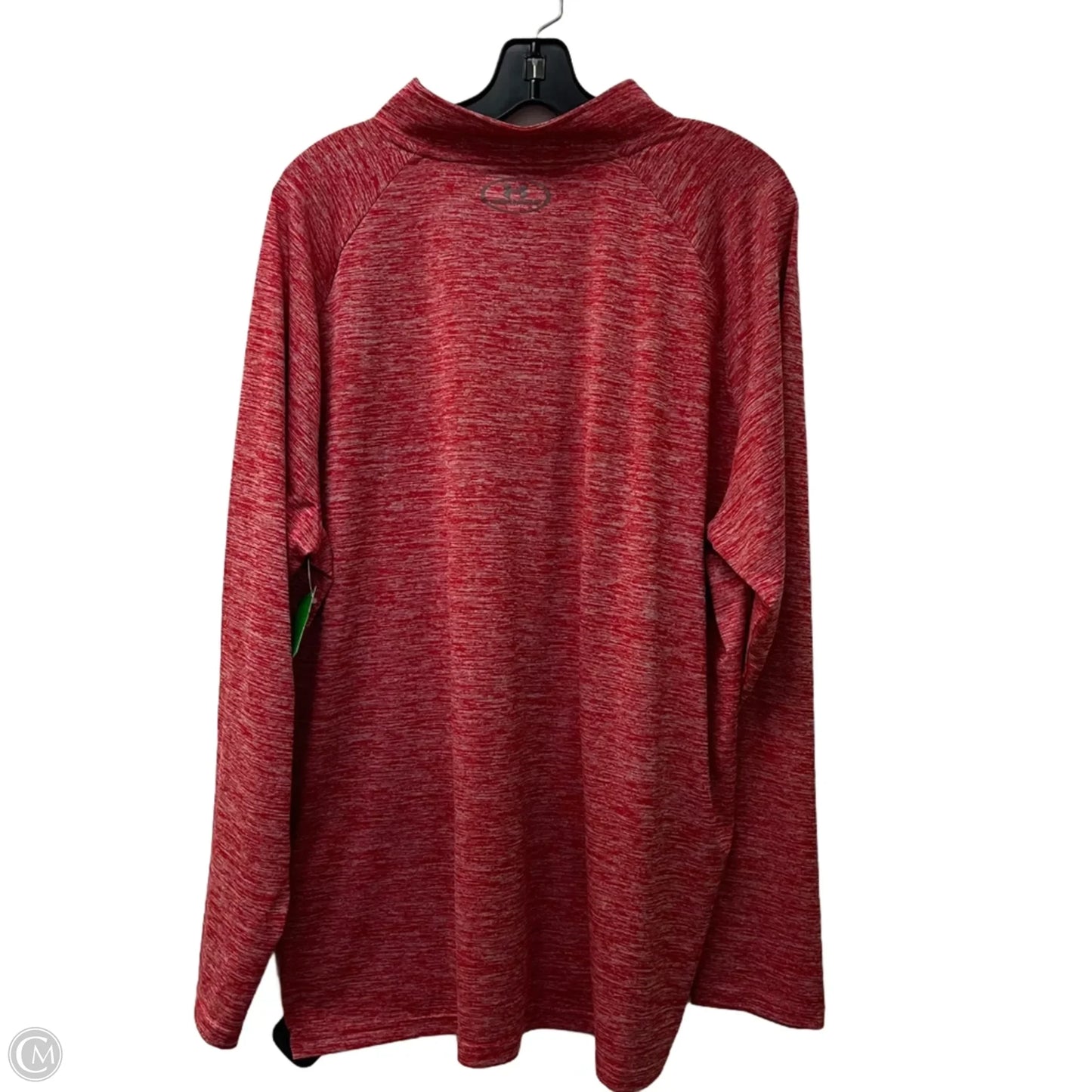 Athletic Top Long Sleeve Collar By Under Armour In Red, Size: 2x