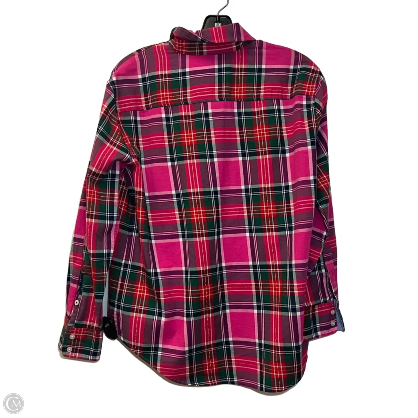 Top Long Sleeve By Crown And Ivy In Plaid Pattern, Size: S