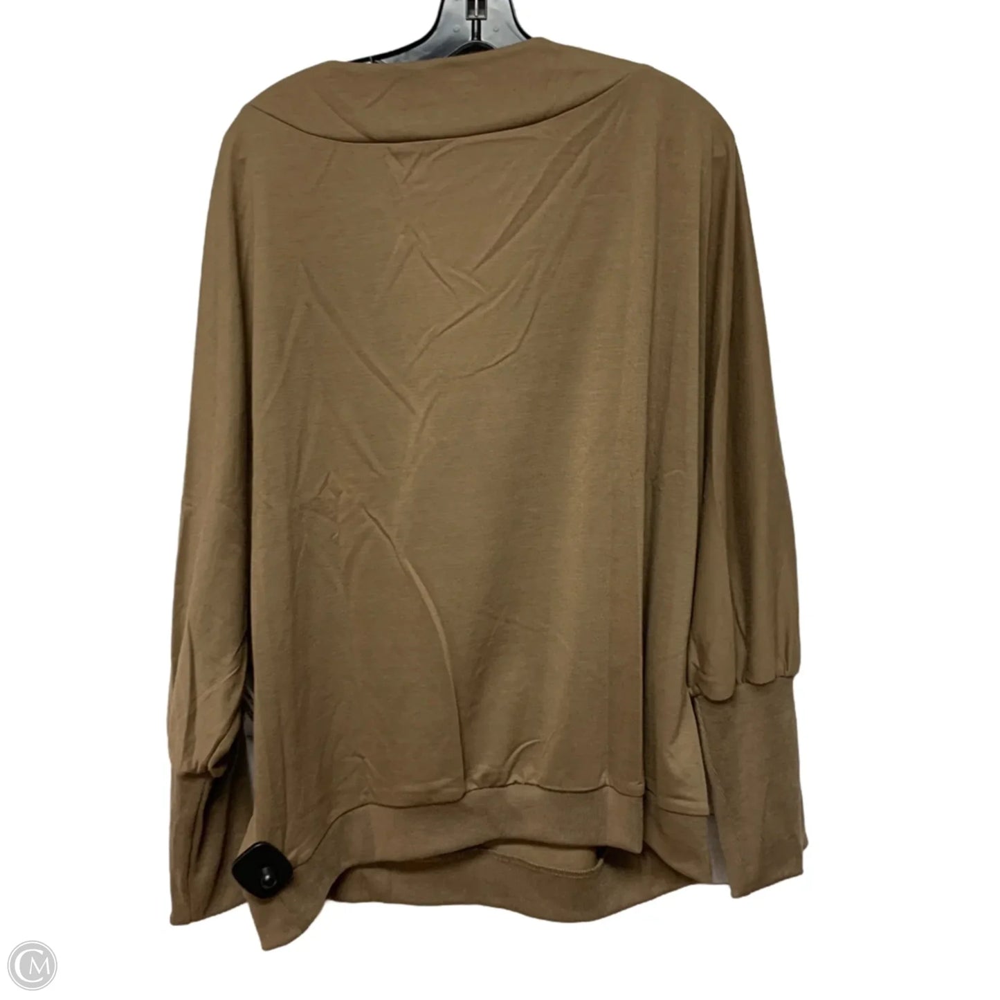 Top Long Sleeve By Z Avenue In Brown, Size: 2x