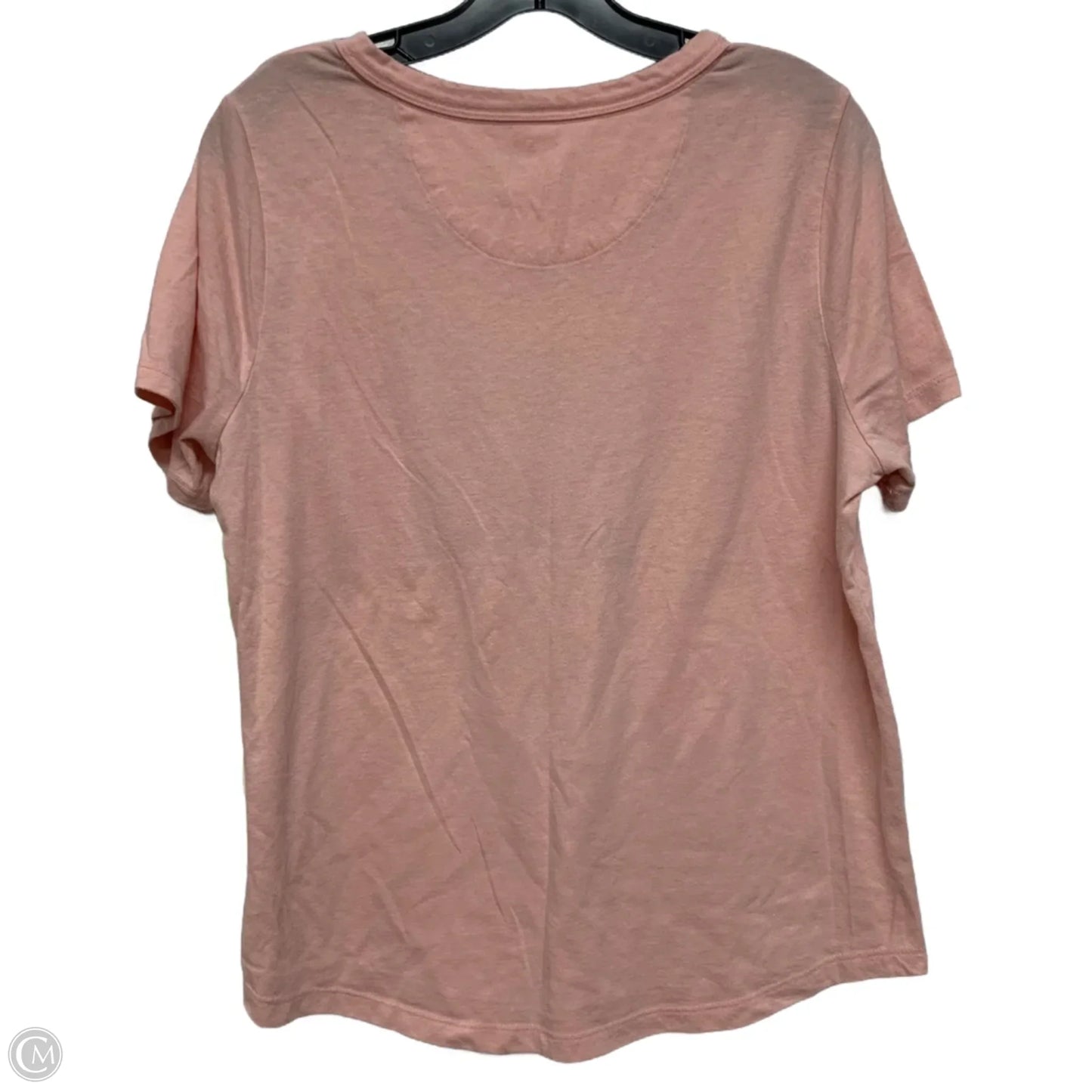 Top Short Sleeve By Anthropologie In Pink, Size: L