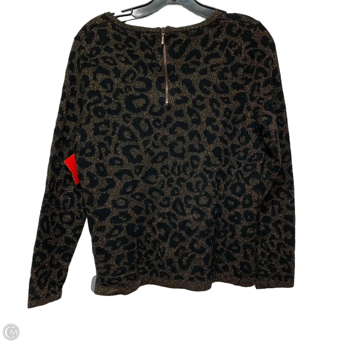 Top Long Sleeve By Chicos In Leopard Print, Size: M