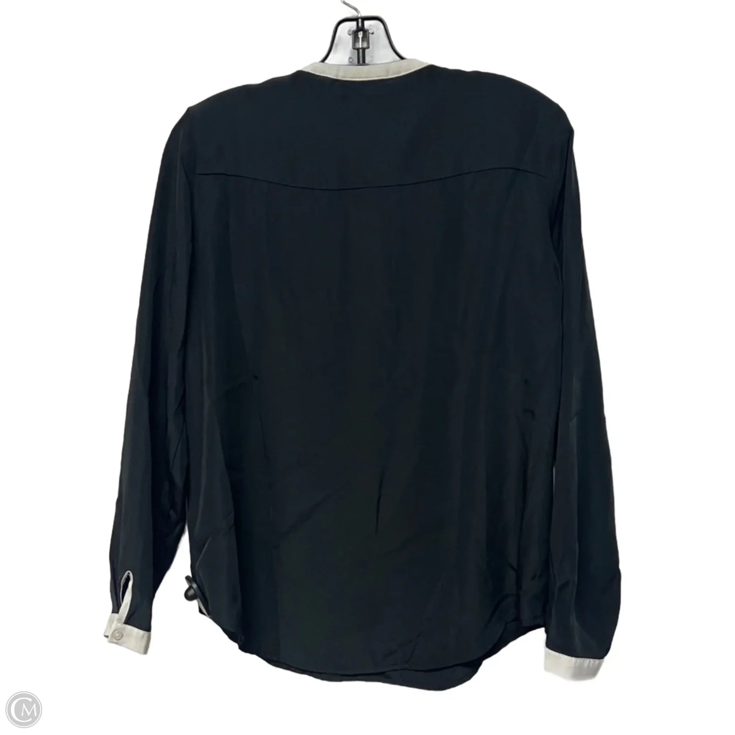 Blouse Long Sleeve By New York And Co In Black & White, Size: S
