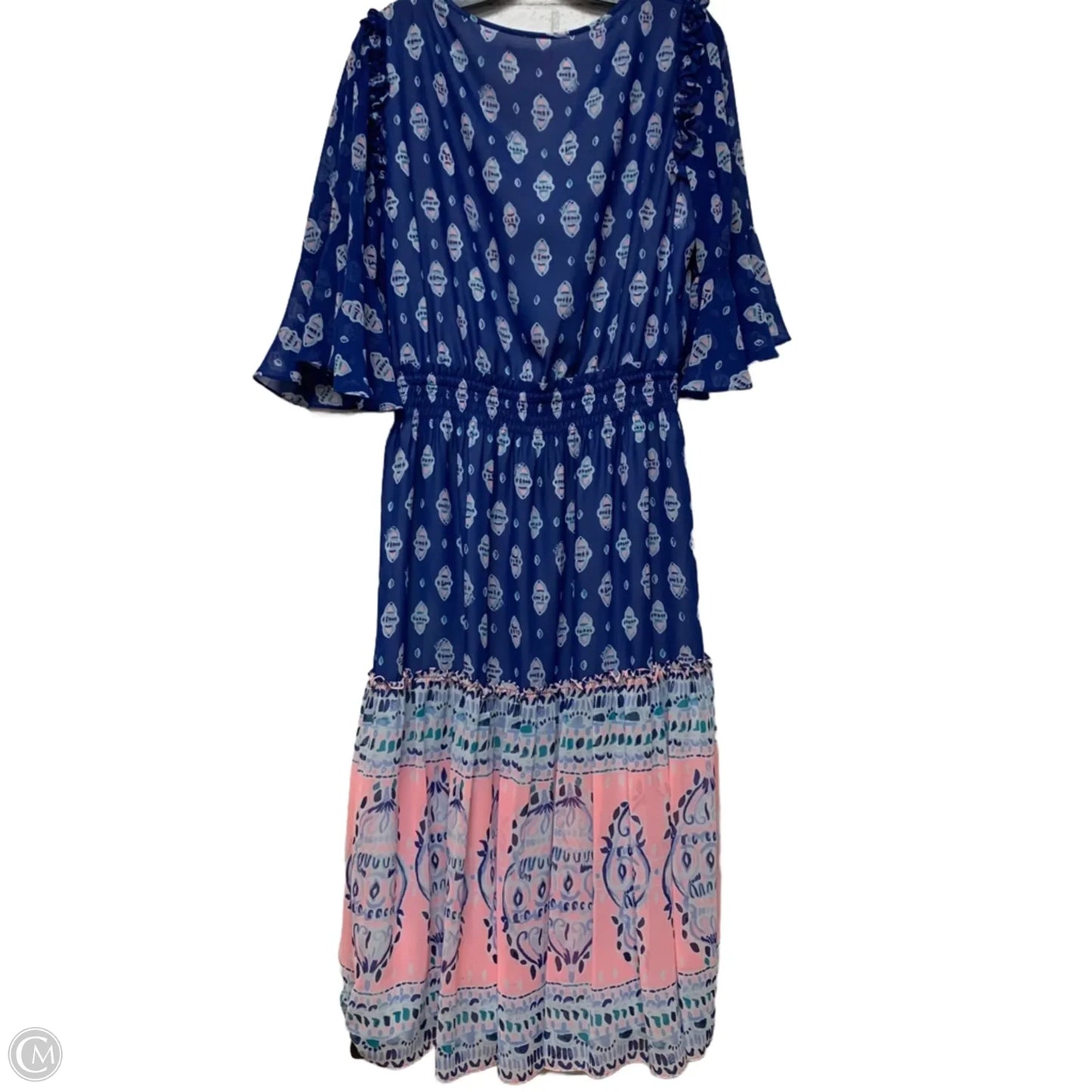 Dress Designer By Lilly Pulitzer In Blue & Pink, Size: L