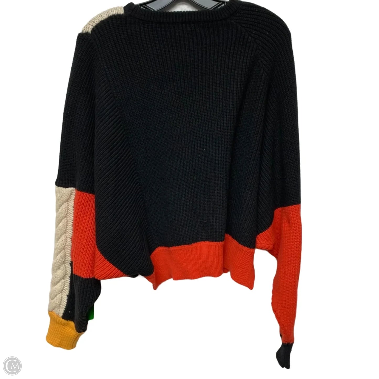 Sweater By Ecote In Black & Yellow, Size: S