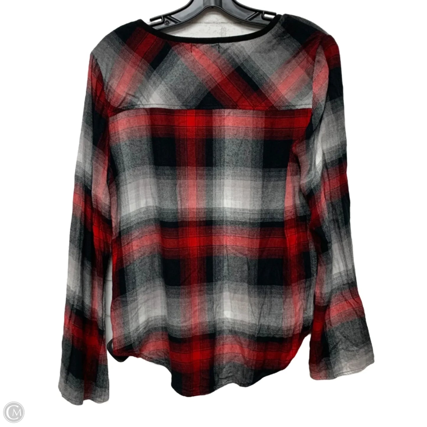 Top Long Sleeve By Cloth & Stone In Black & Red, Size: S