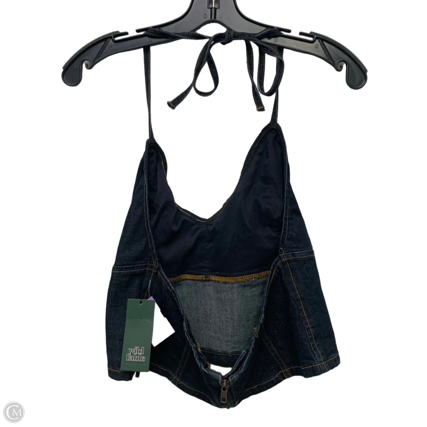 Top Sleeveless By Wild Fable In Blue Denim, Size: L