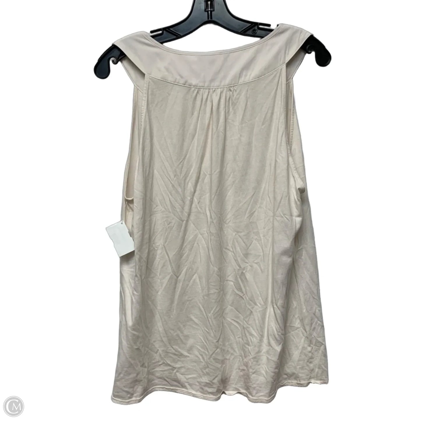 Top Sleeveless By Banana Republic In Cream, Size: L