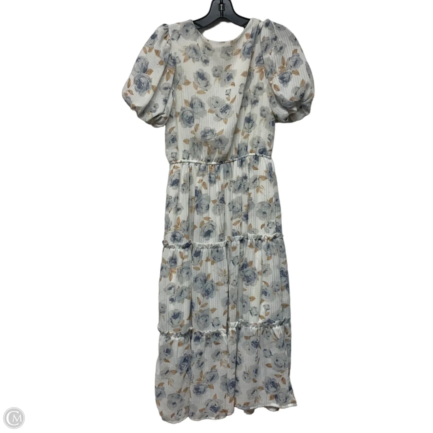 Dress Casual Maxi By Moon River In Blue & Cream, Size: S