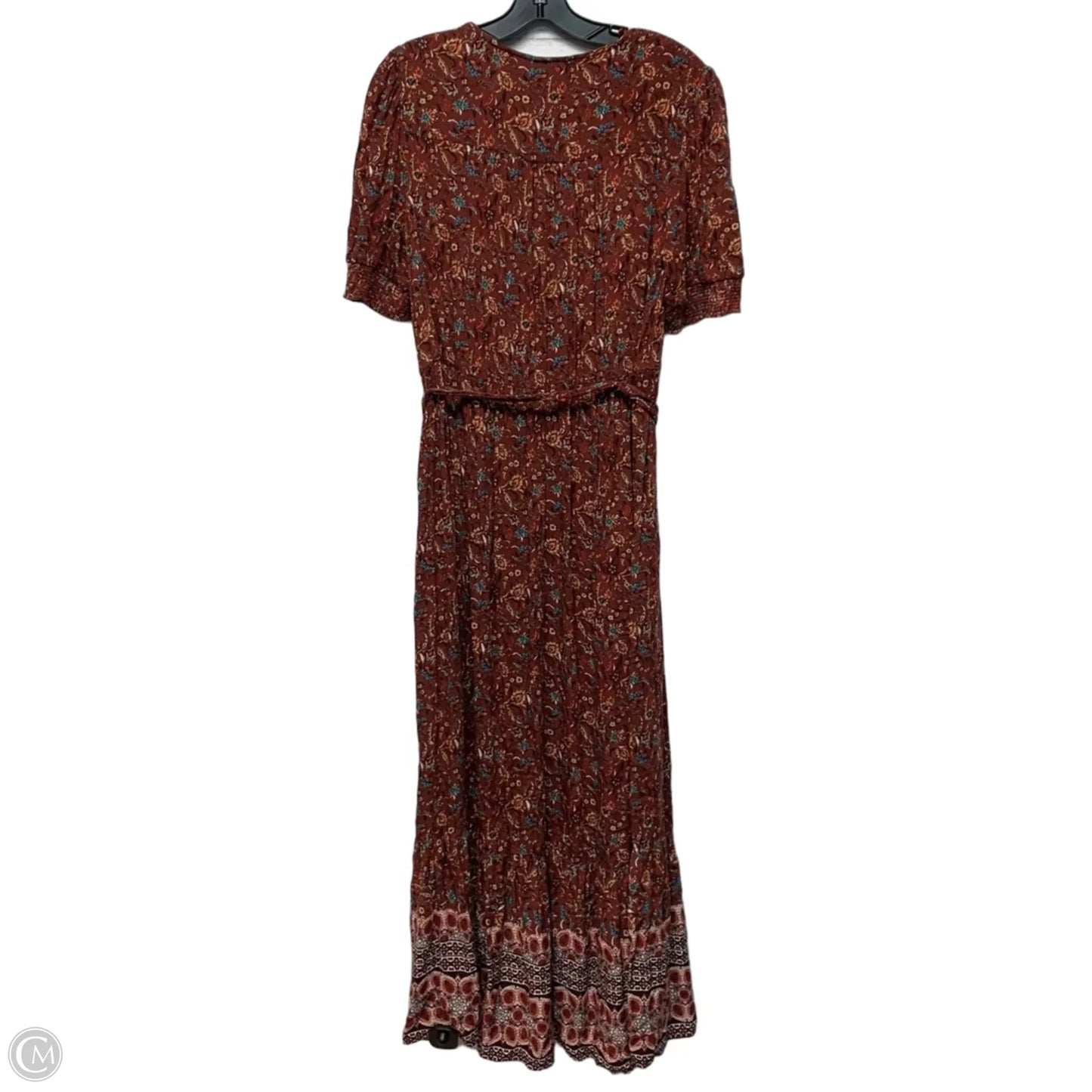 Dress Casual Maxi By Knox Rose In Brown & Orange, Size: L